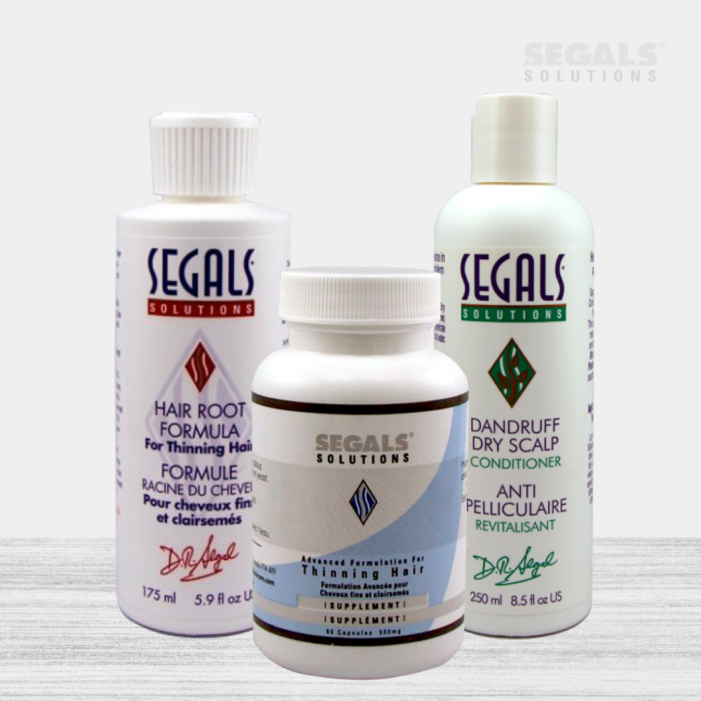 Dry scalp conditioner, hair serum and supplement - Combo