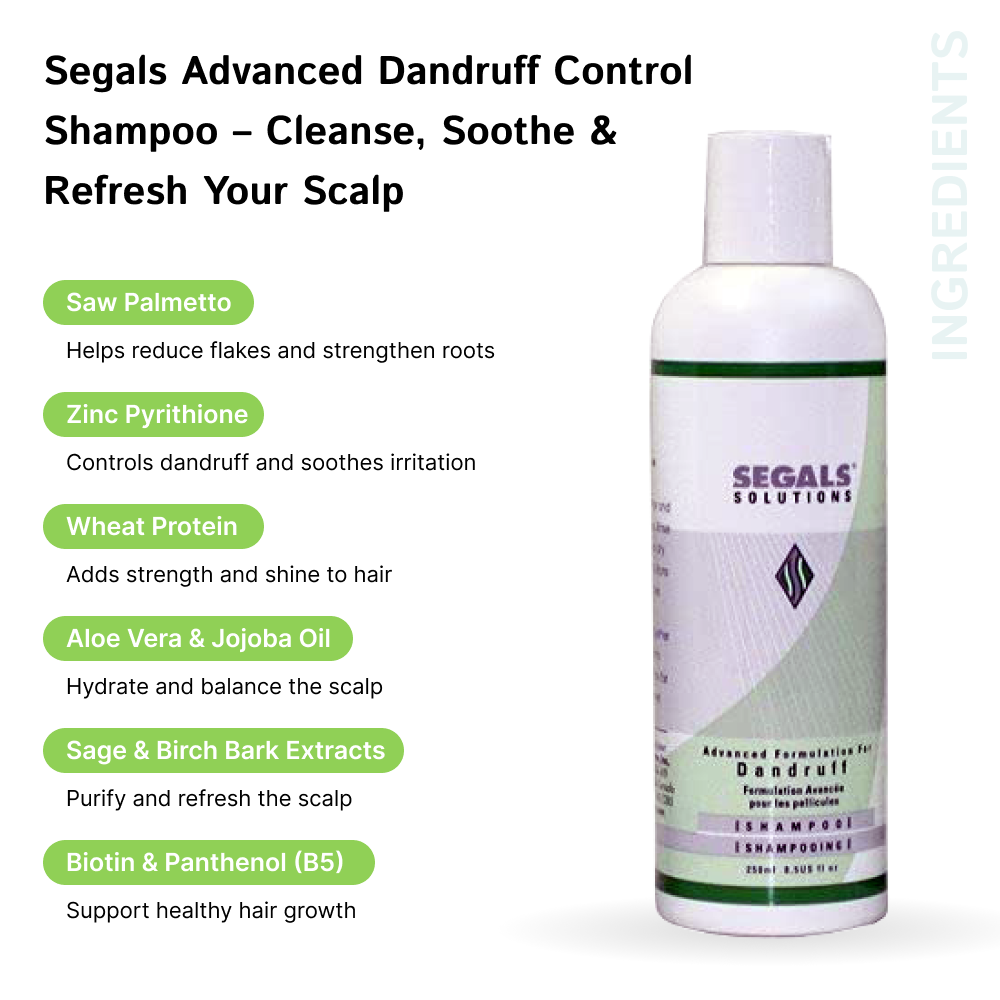 Segals Advanced Dandruff Control Shampoo – 250ml - Image 2