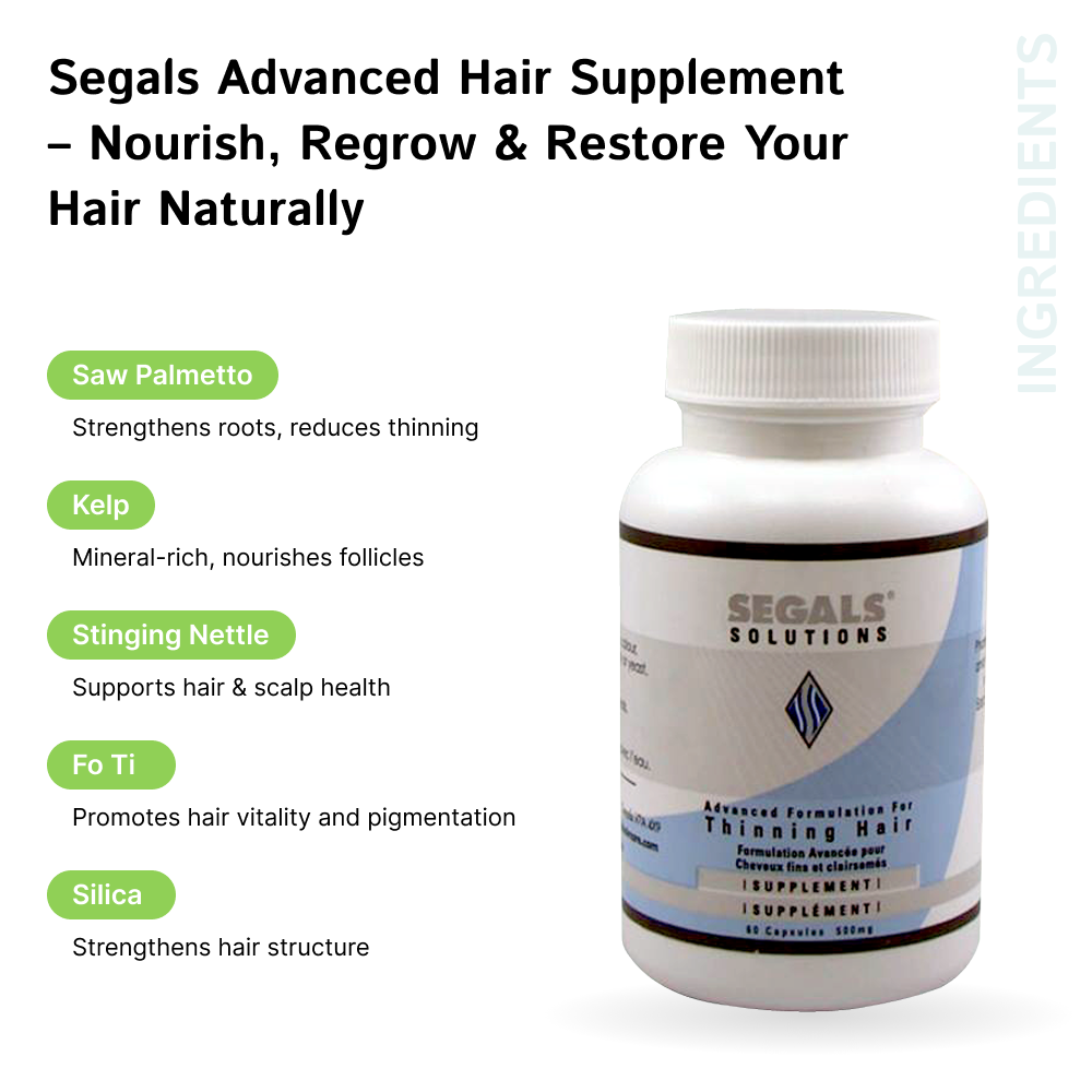 Segals Advanced Hair Supplement – 60 Capsules - Image 2