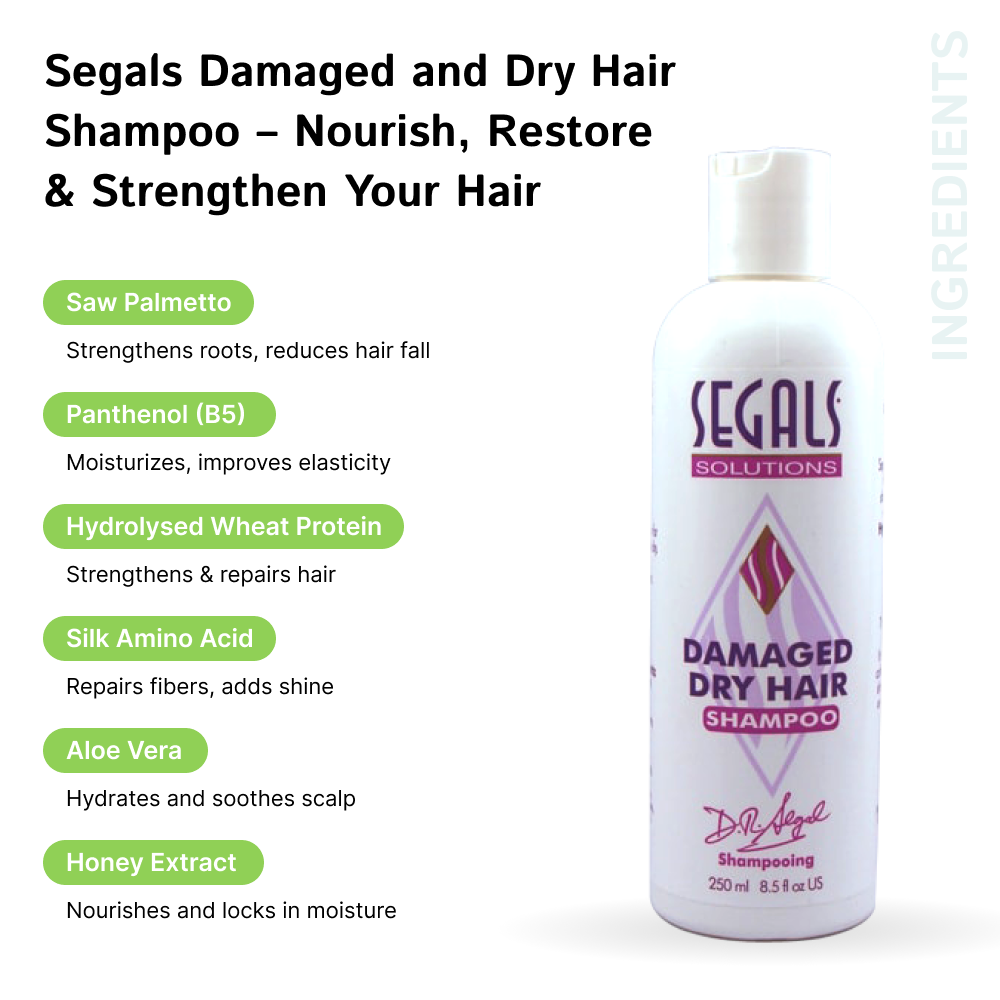 Segals Damaged and Dry Hair Shampoo - 250ml - Image 2